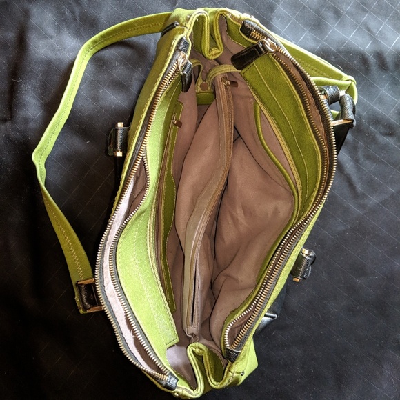 Green and Black Bag with Removable Strap - Picture 3 of 3